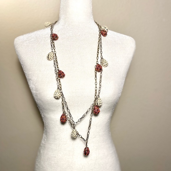 Liz Claiborne Necklace Two-tone Coral color - Picture 7 of 11